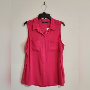 NWT - APT.9 Sleeveless Button-Front Blouse